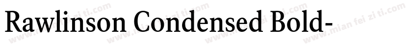 Rawlinson Condensed Bold字体转换